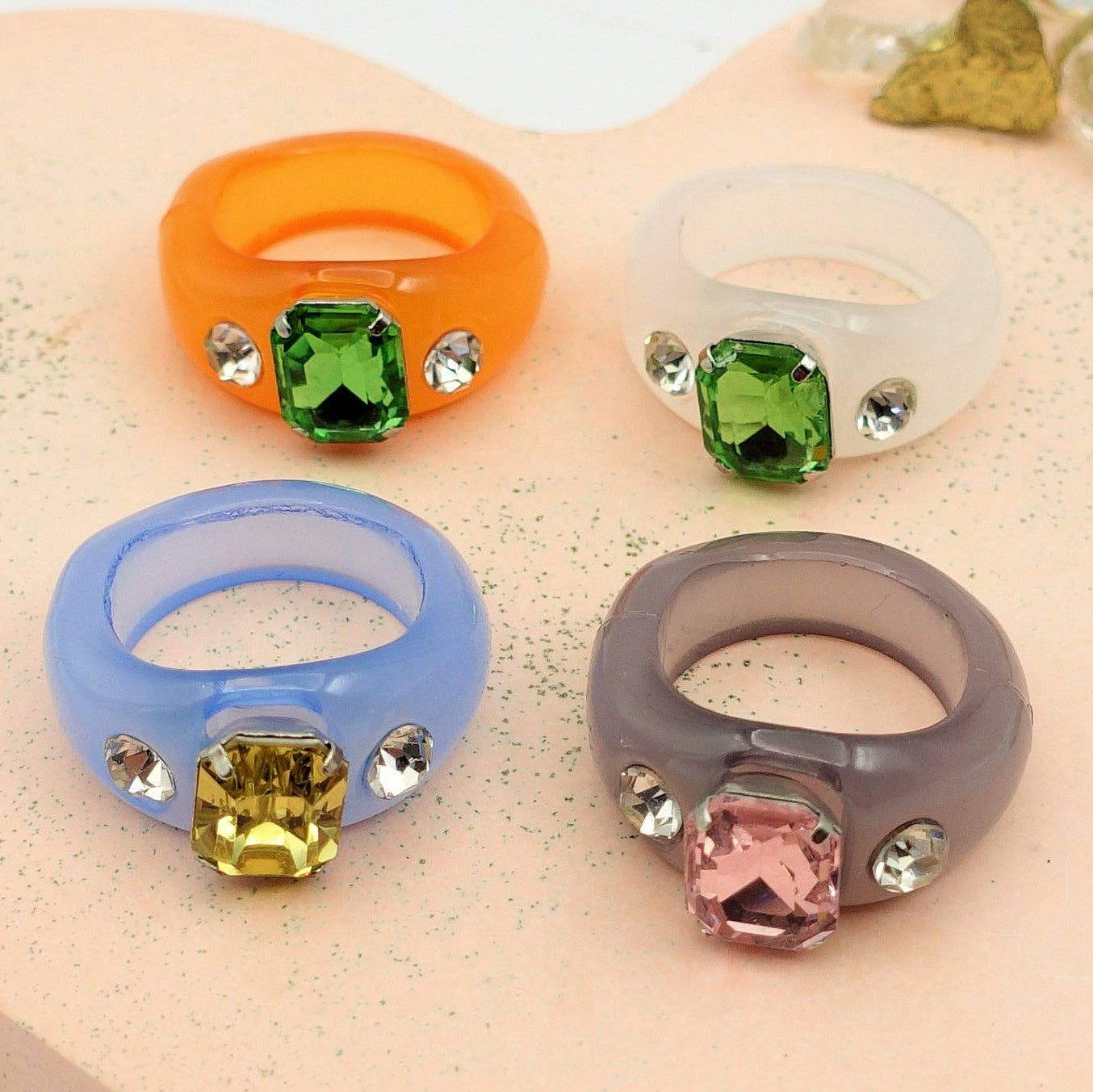 ESTHER - Anello Chunky ring in Cubic Zirconia