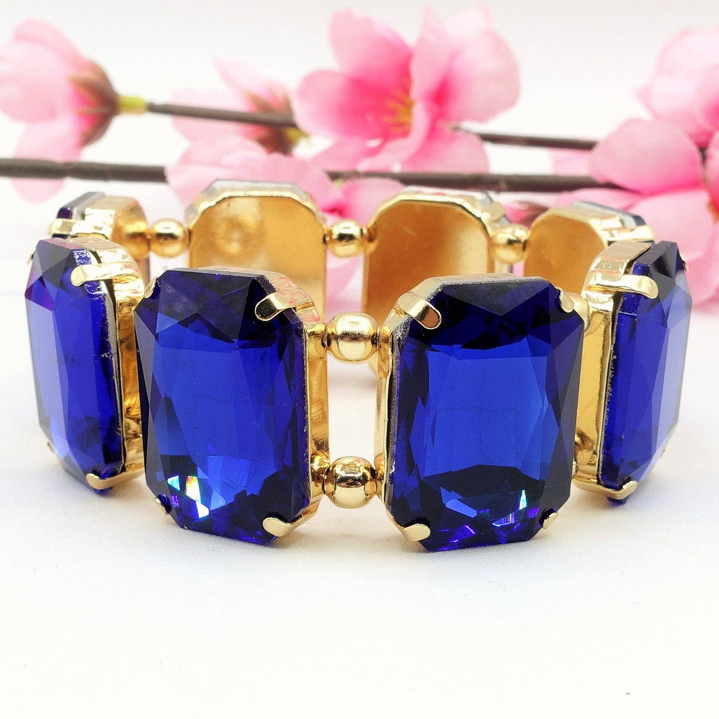 MARGOT LUXE - Stretch bracelet with faceted stones