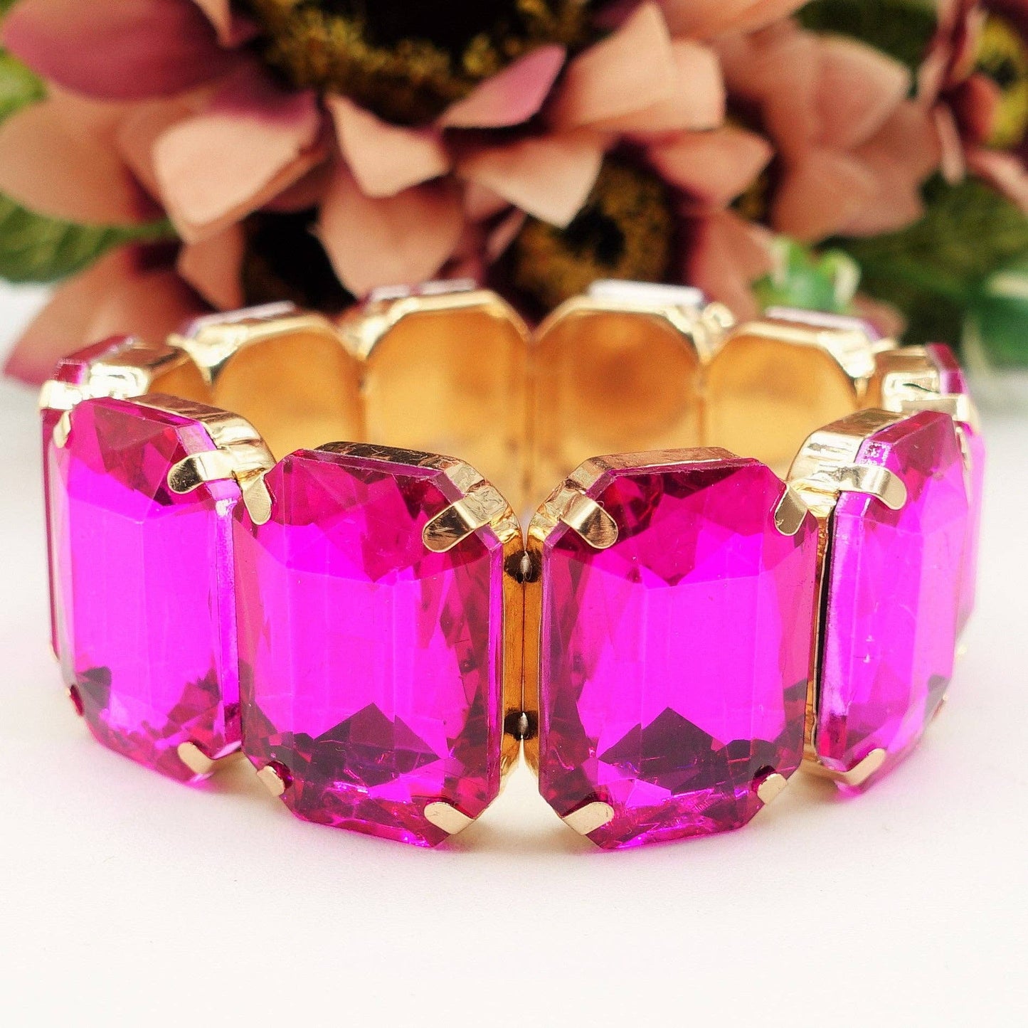 MARGOT LUXE - Stretch bracelet with faceted stones
