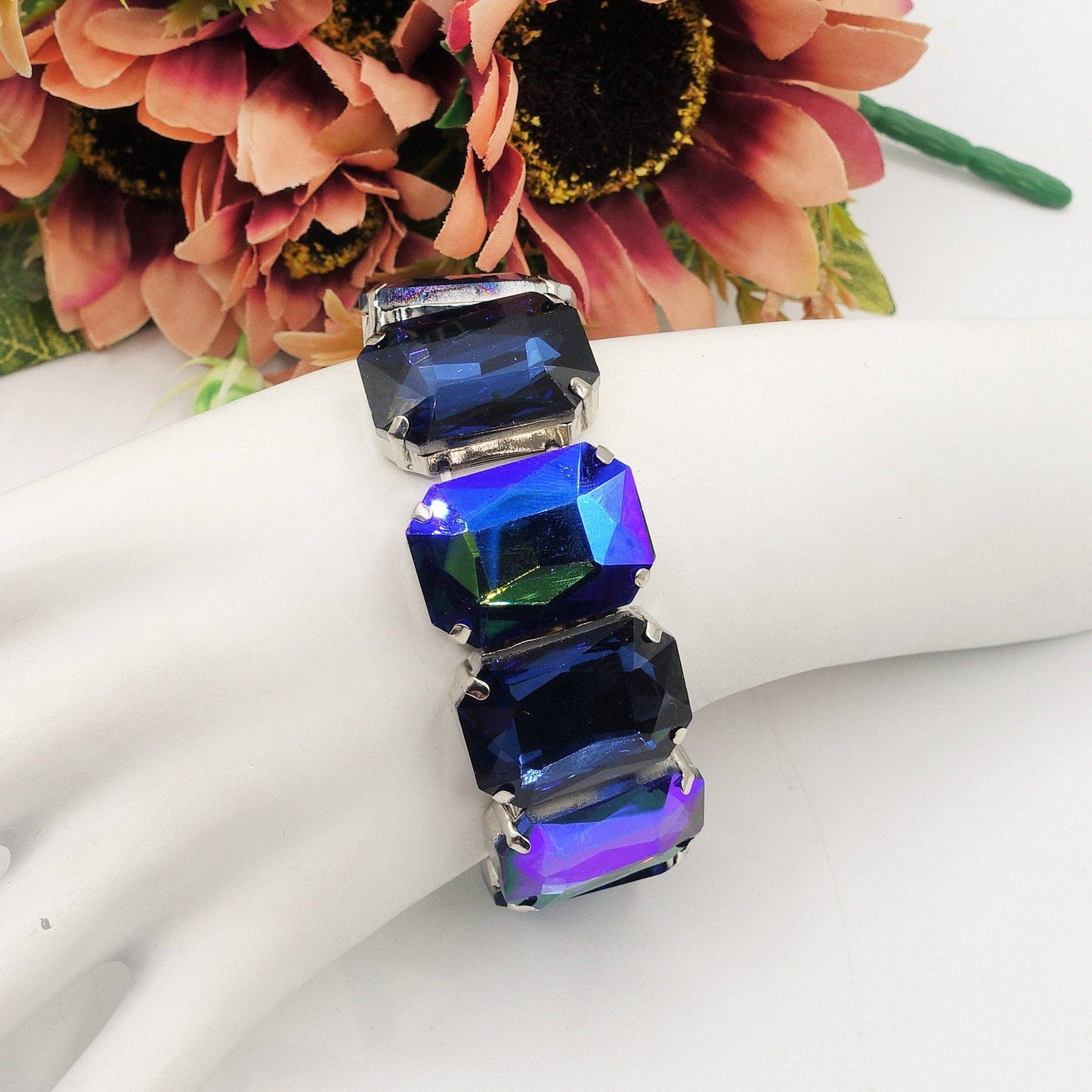 MARGOT LUXE - Stretch bracelet with faceted stones