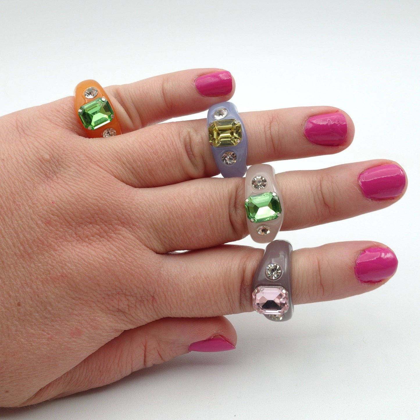 ESTHER - Anello Chunky ring in Cubic Zirconia