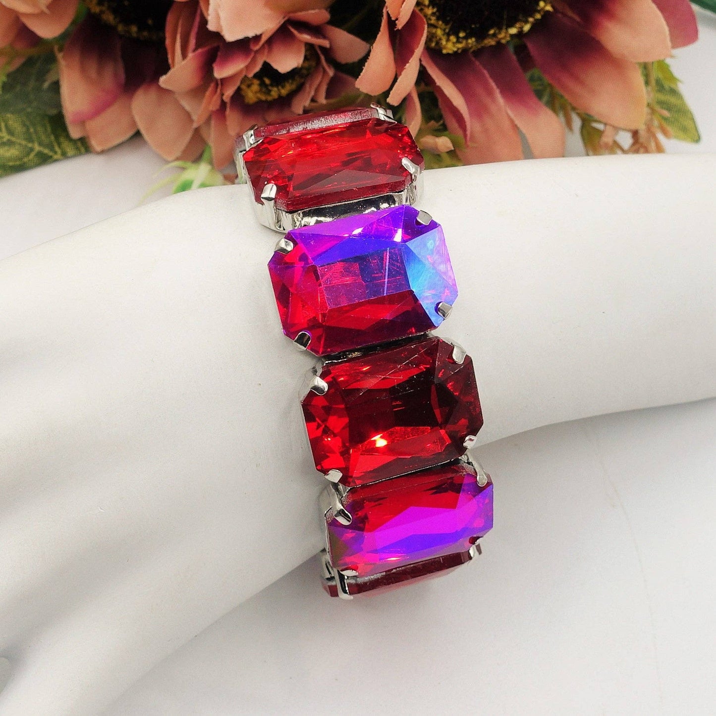 MARGOT LUXE - Stretch bracelet with faceted stones