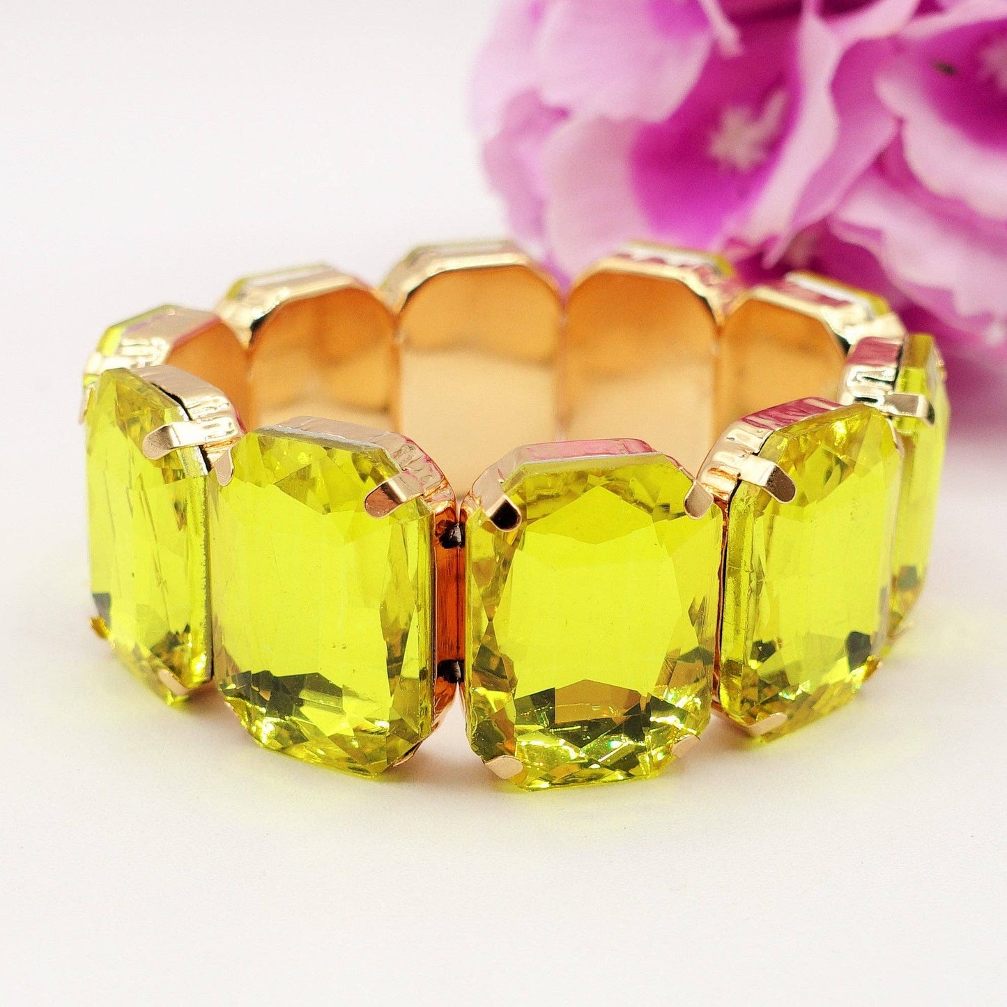 MARGOT LUXE - Stretch bracelet with faceted stones