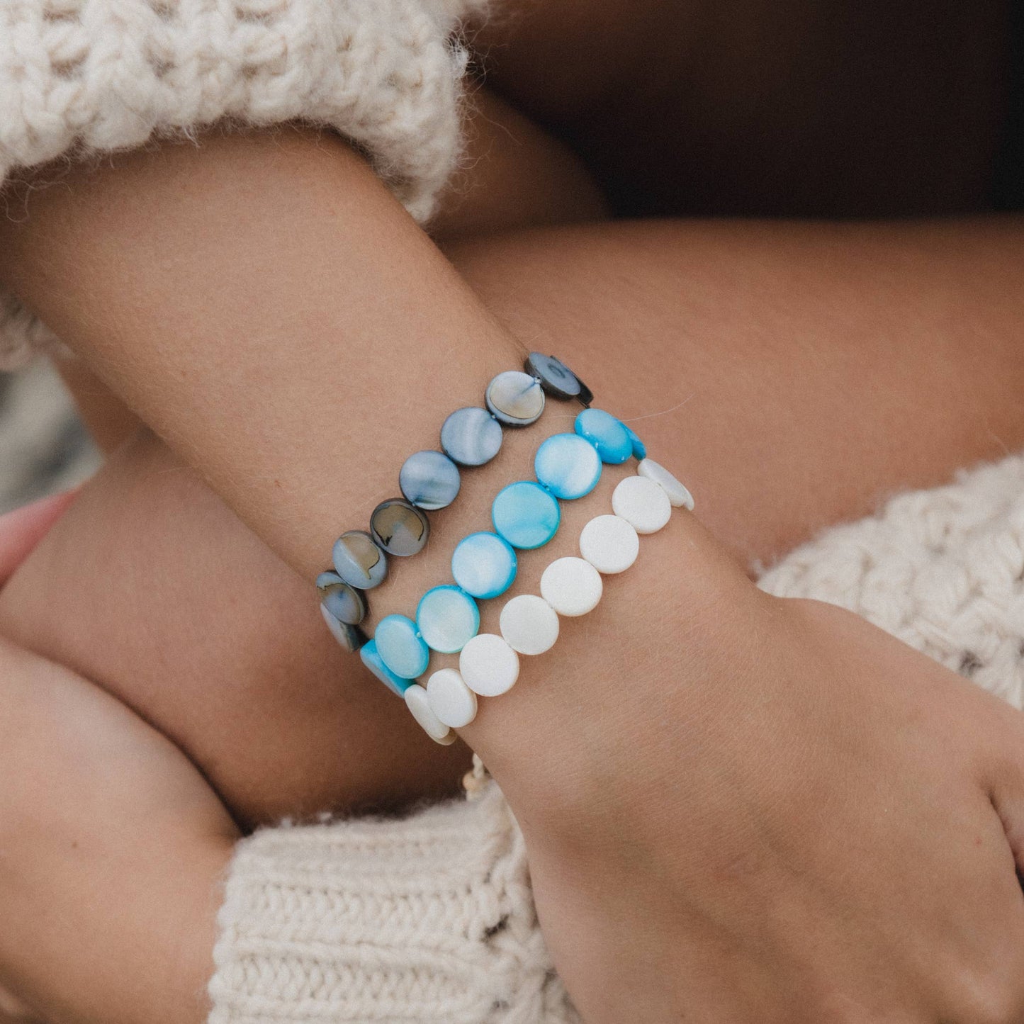 Disc Bracelet, Beaded Bracelet, Boho by Pineapple Island