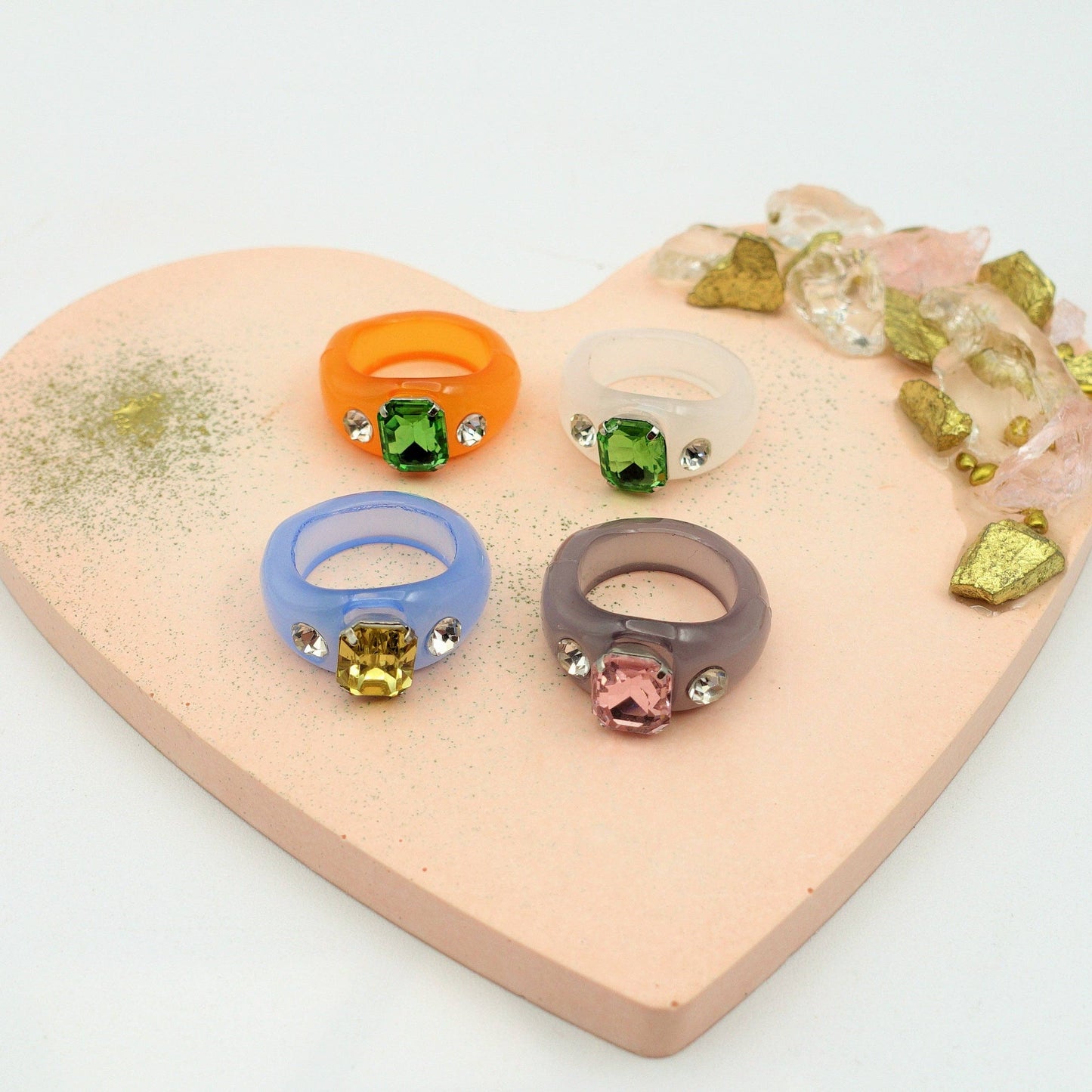 ESTHER - Anello Chunky ring in Cubic Zirconia