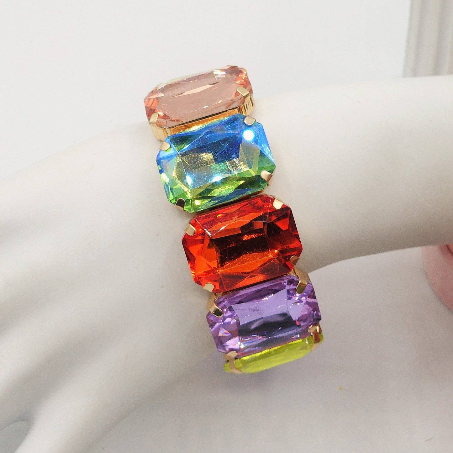 MARGOT LUXE - Stretch bracelet with faceted stones