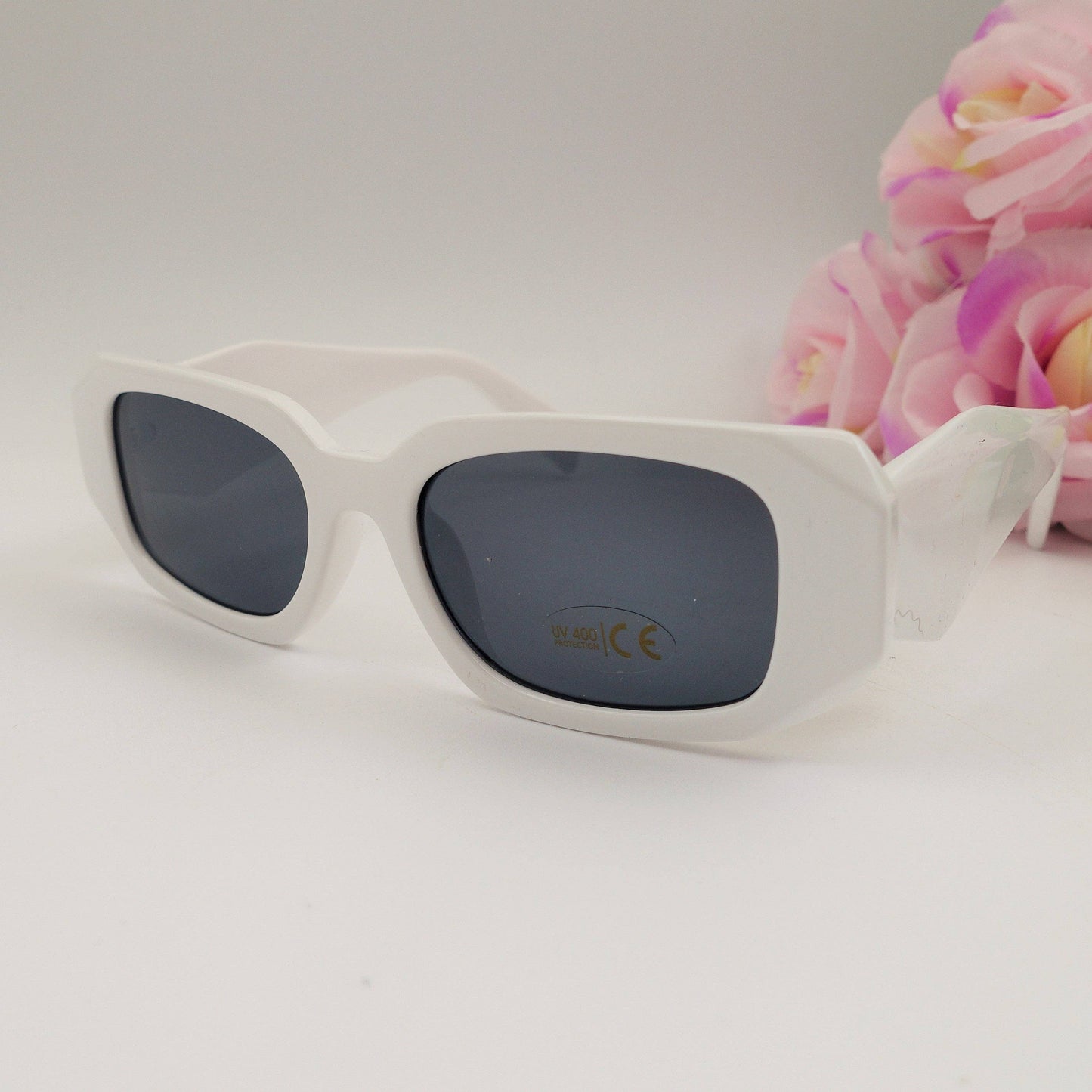 EMILIA - MAXI Sunglasses with Geometric Effects UV400 with case