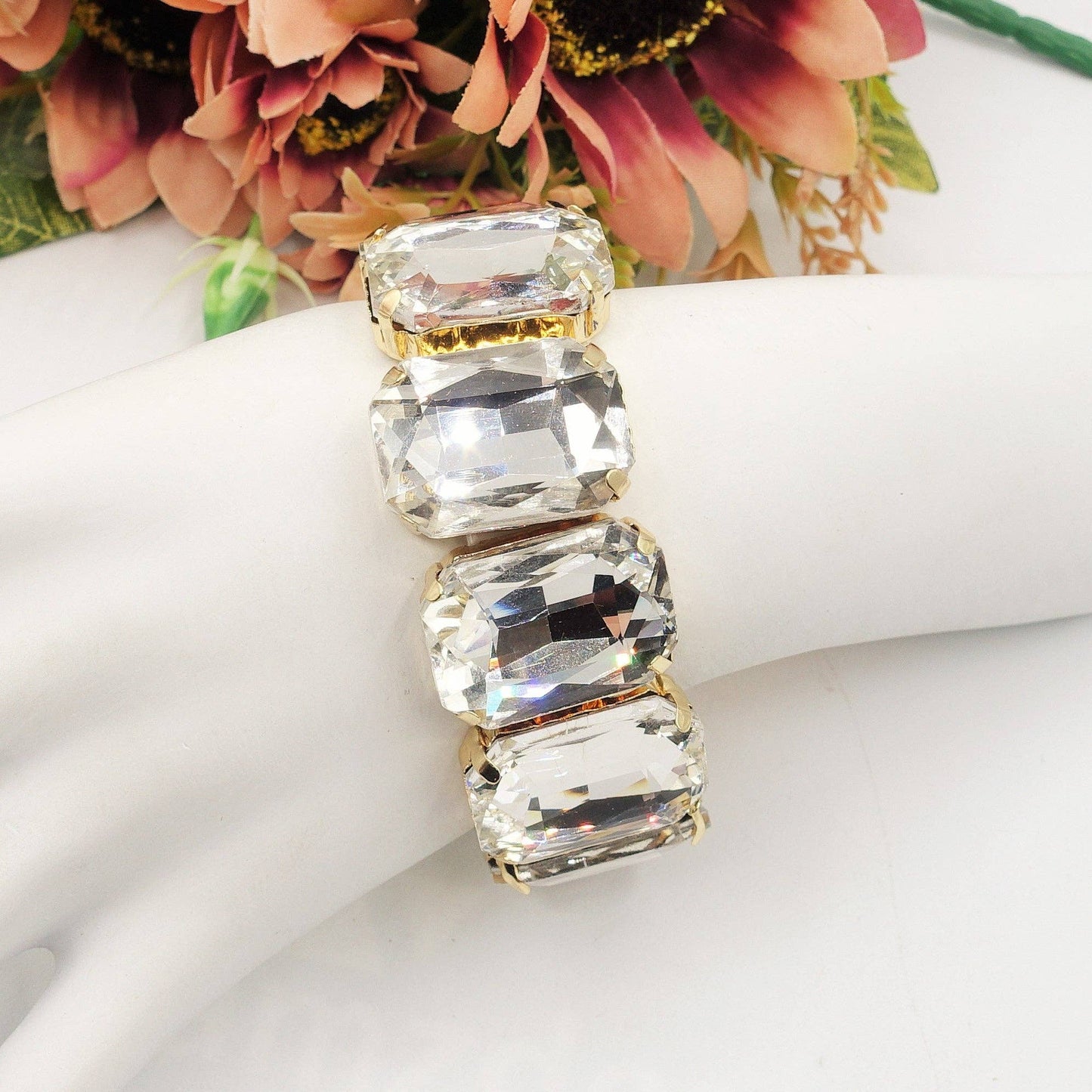 MARGOT LUXE - Stretch bracelet with faceted stones