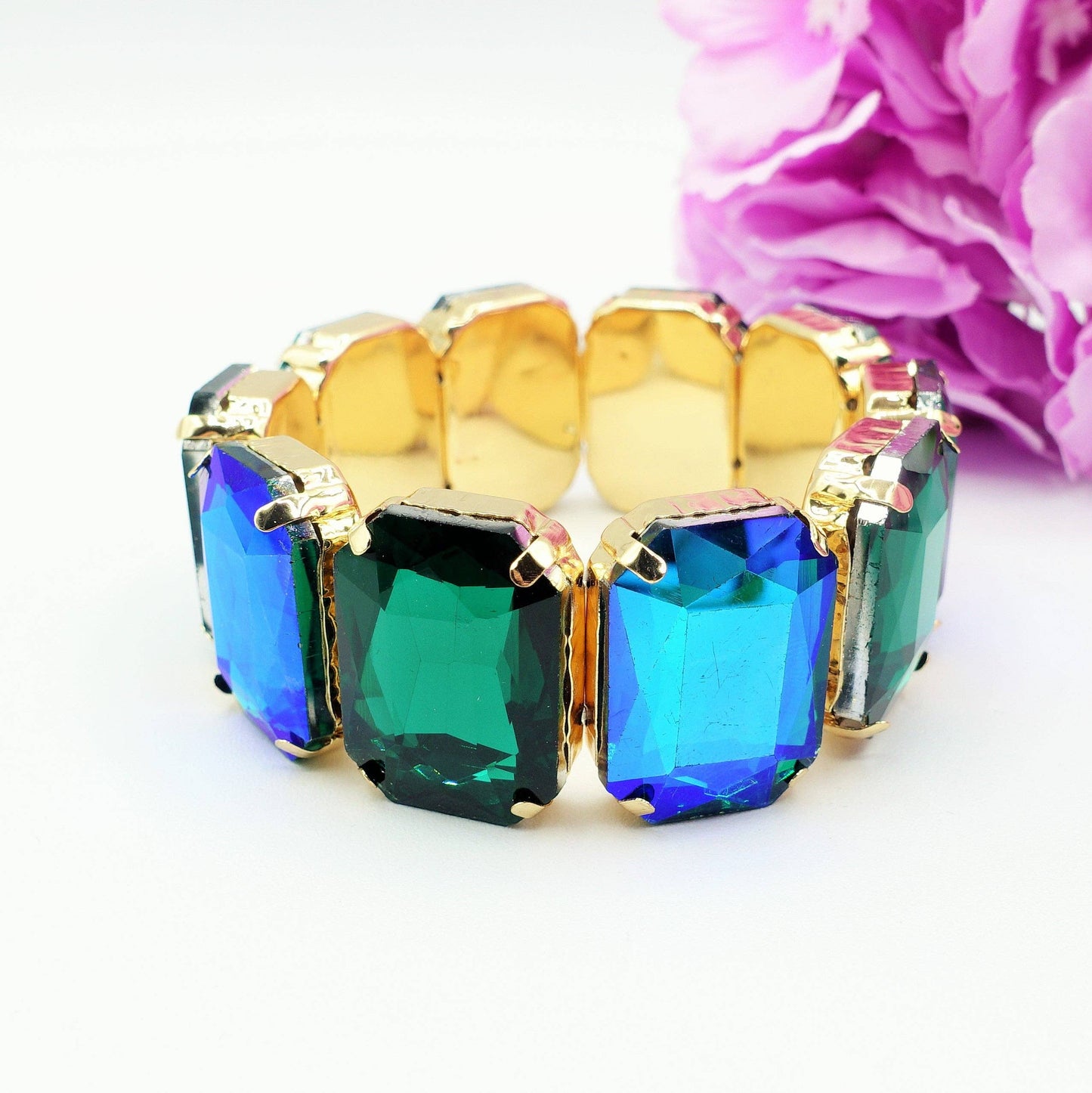 MARGOT LUXE - Stretch bracelet with faceted stones
