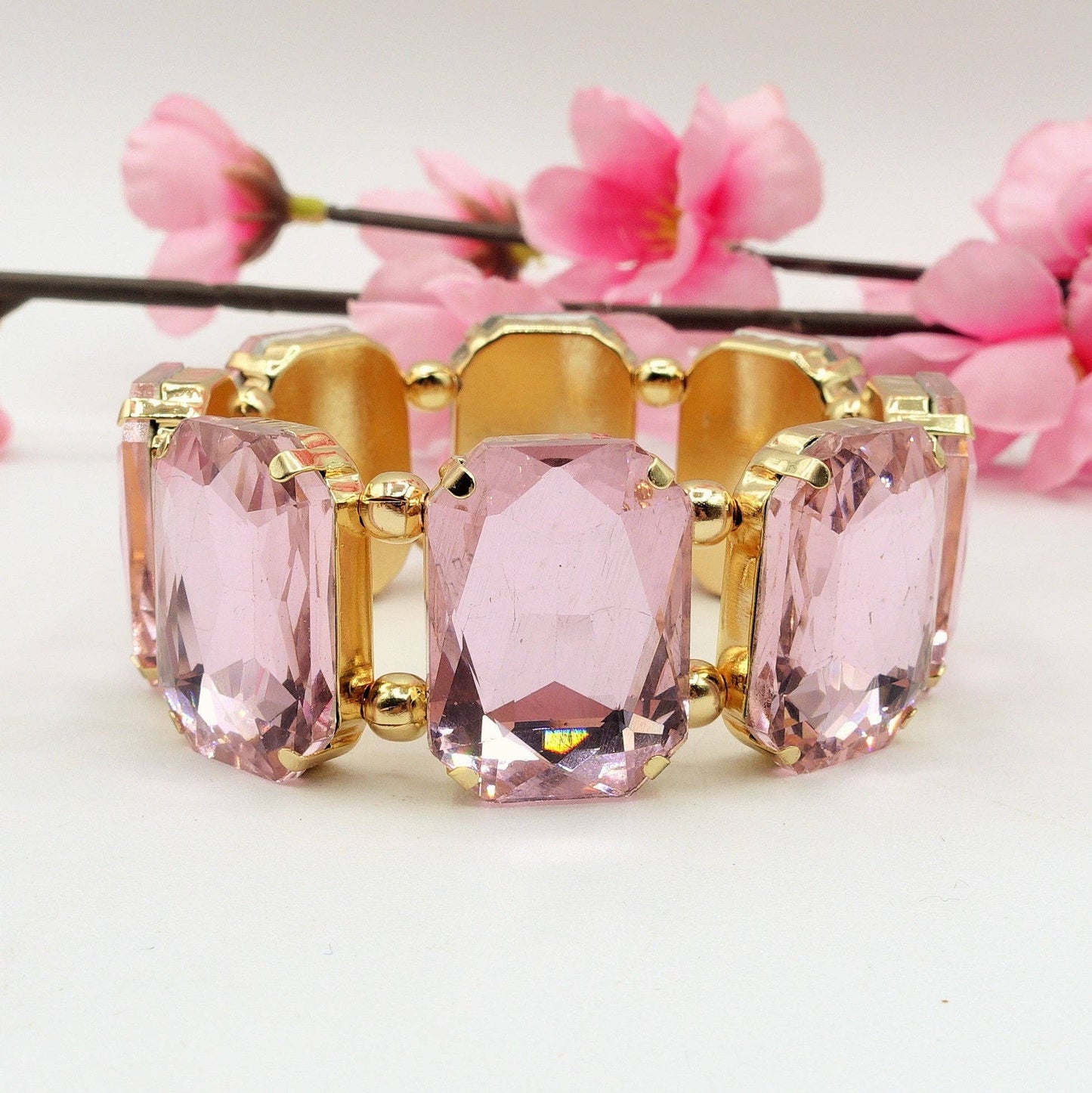 MARGOT LUXE - Stretch bracelet with faceted stones