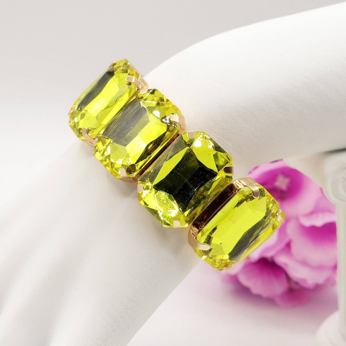 MARGOT LUXE - Stretch bracelet with faceted stones