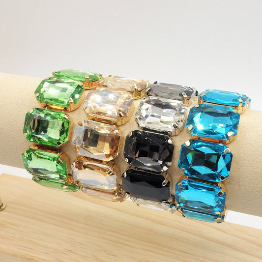 MARGOT LUXE - Stretch bracelet with faceted stones