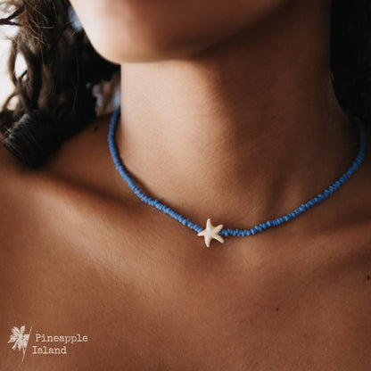 Tidepool Star Necklace, Beaded Necklace, by Pineapple Island