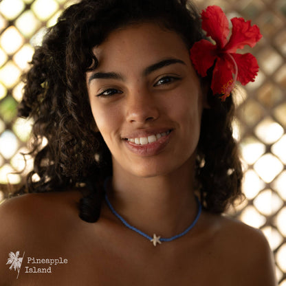 Tidepool Star Necklace, Beaded Necklace, by Pineapple Island