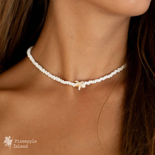 Tidepool Star Necklace, Beaded Necklace, by Pineapple Island